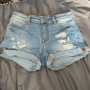 ripped jean shorts